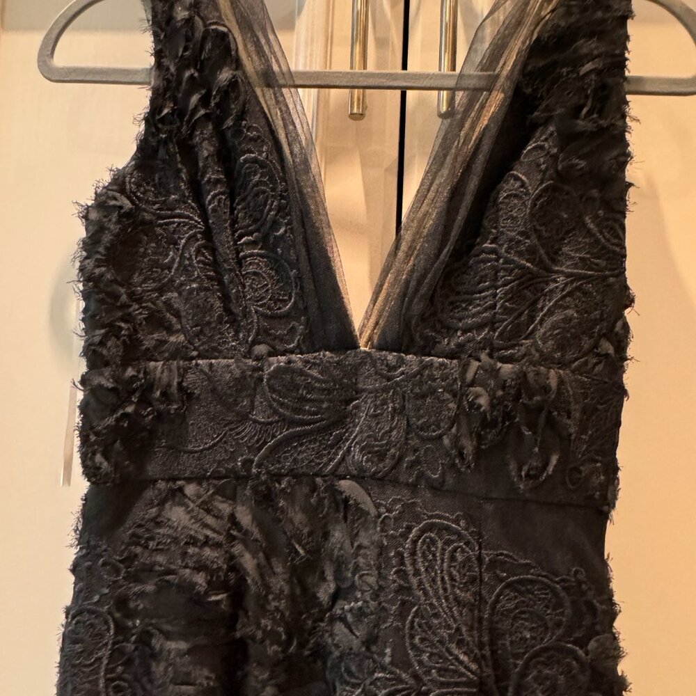 Marchesa Notte Black Lace Gown